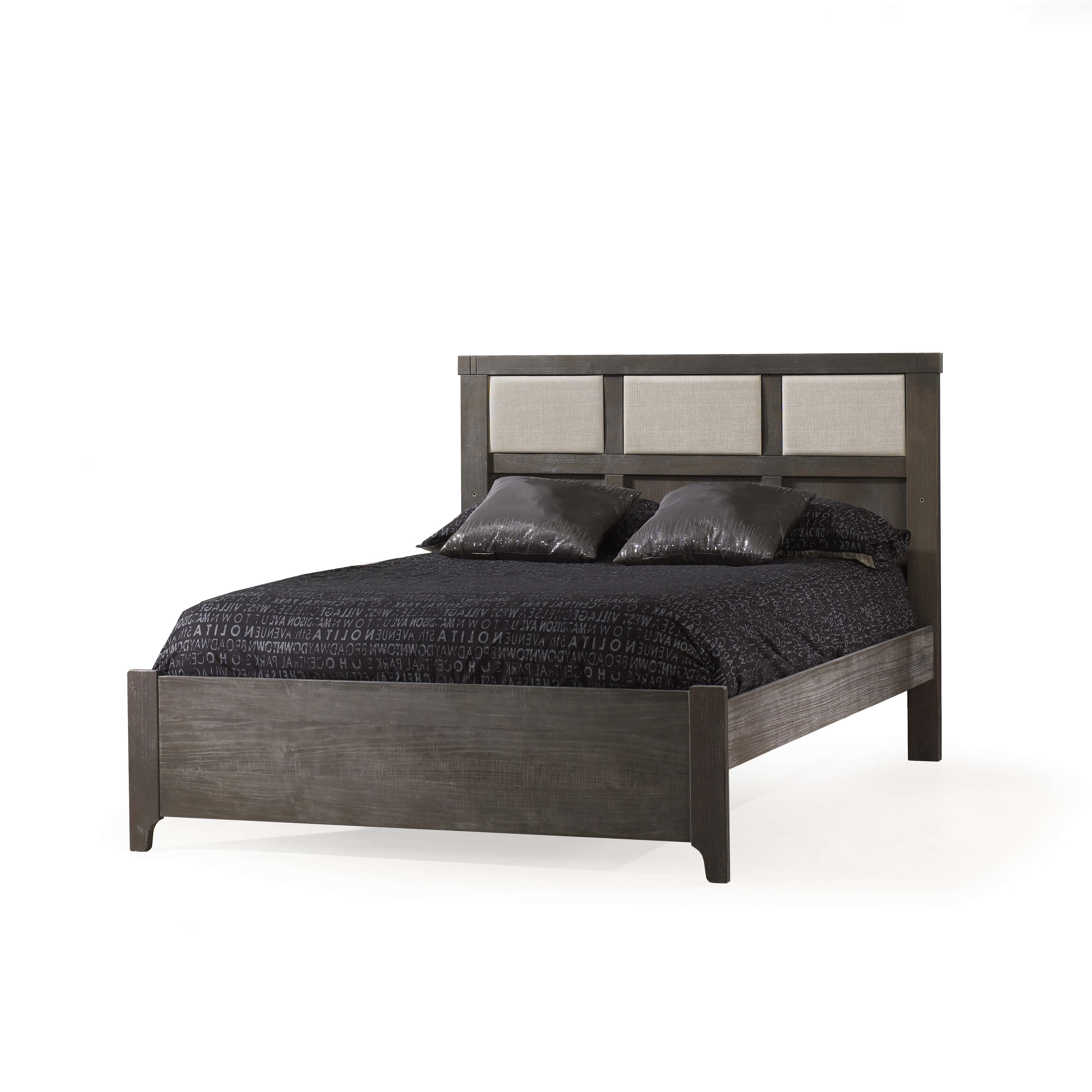 Natart Rustico Double Bed 54 with Low profile footboard rails upho