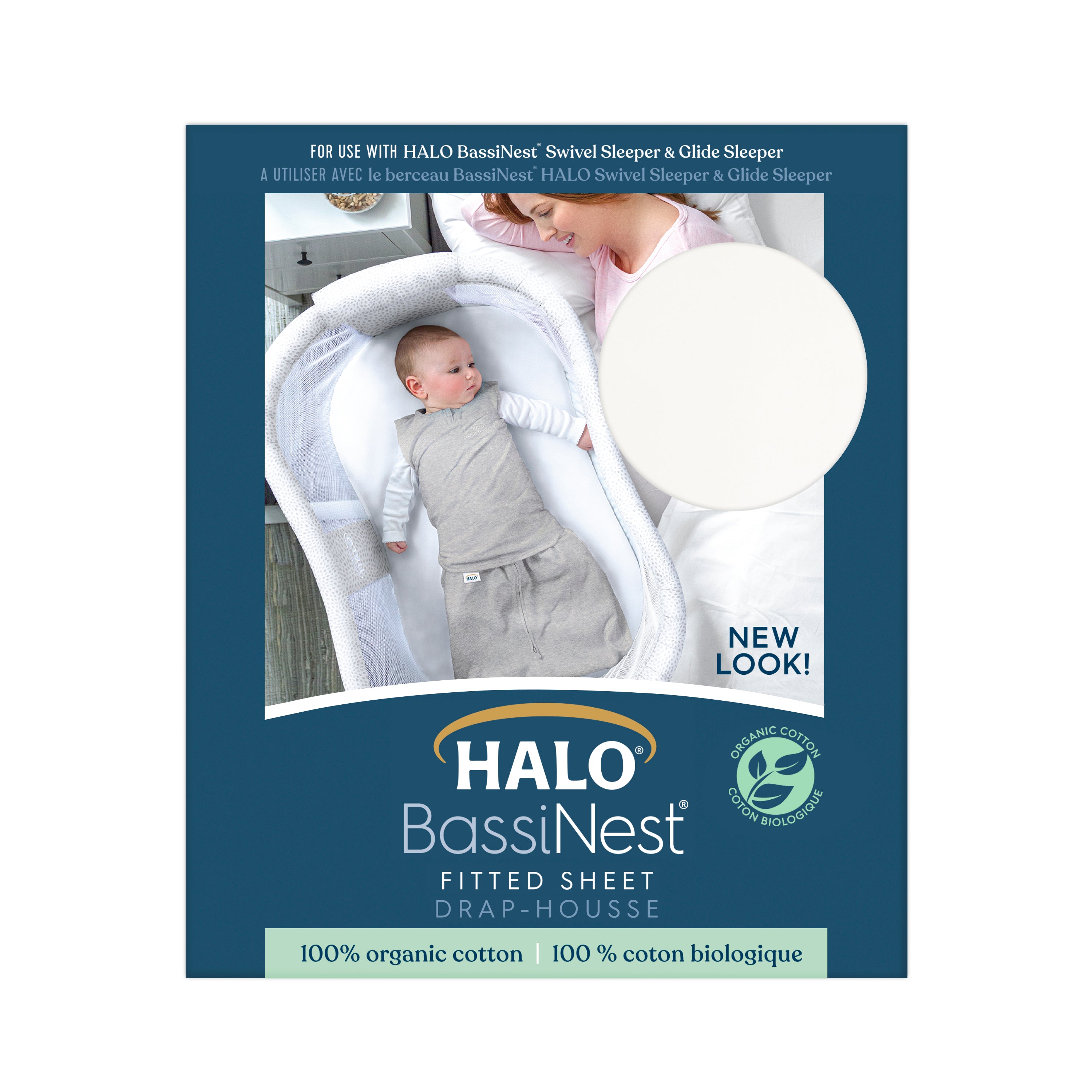 Halo BassiNest 100% Cotton Fitted Sheet