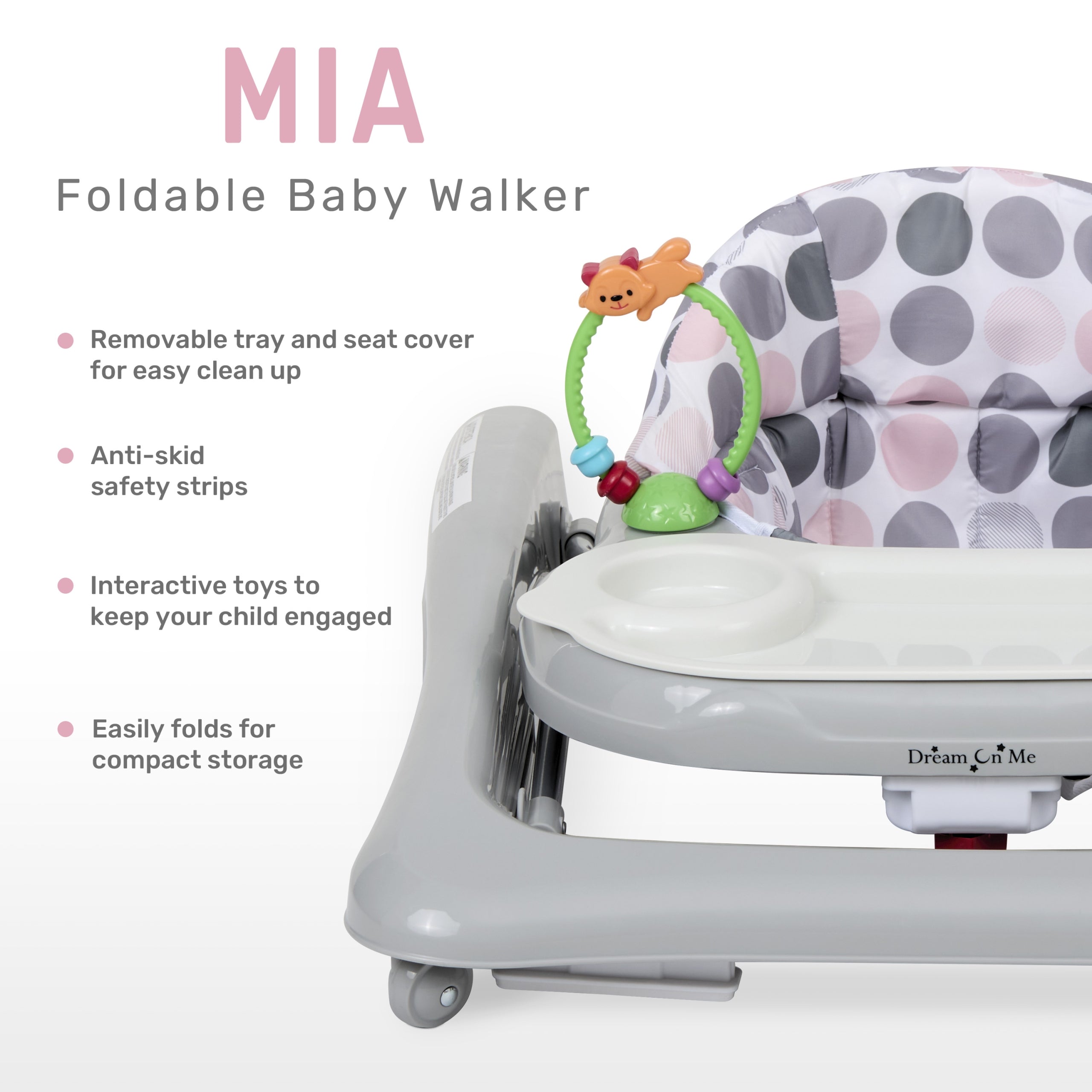 Dream On Me Mia Foldable Baby Walker