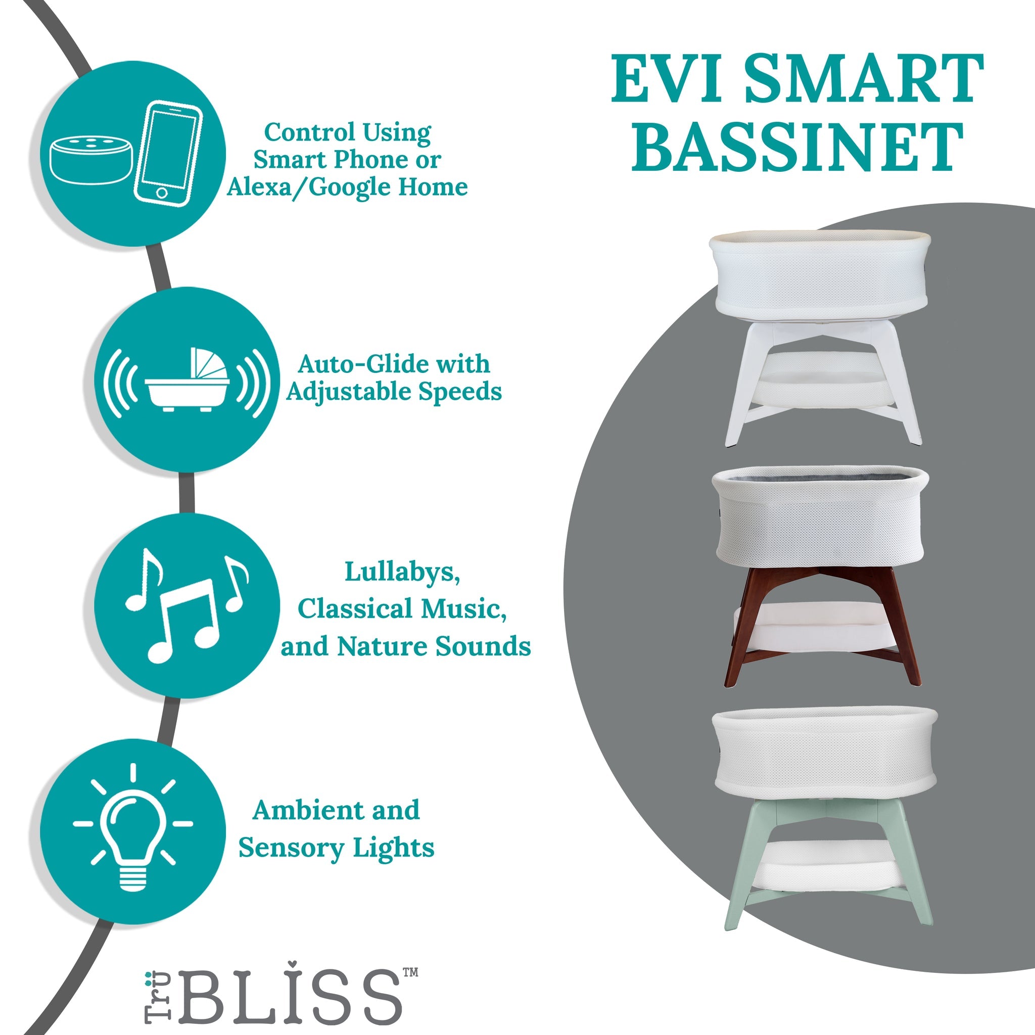 TruBliss Evi Smart Bassinet