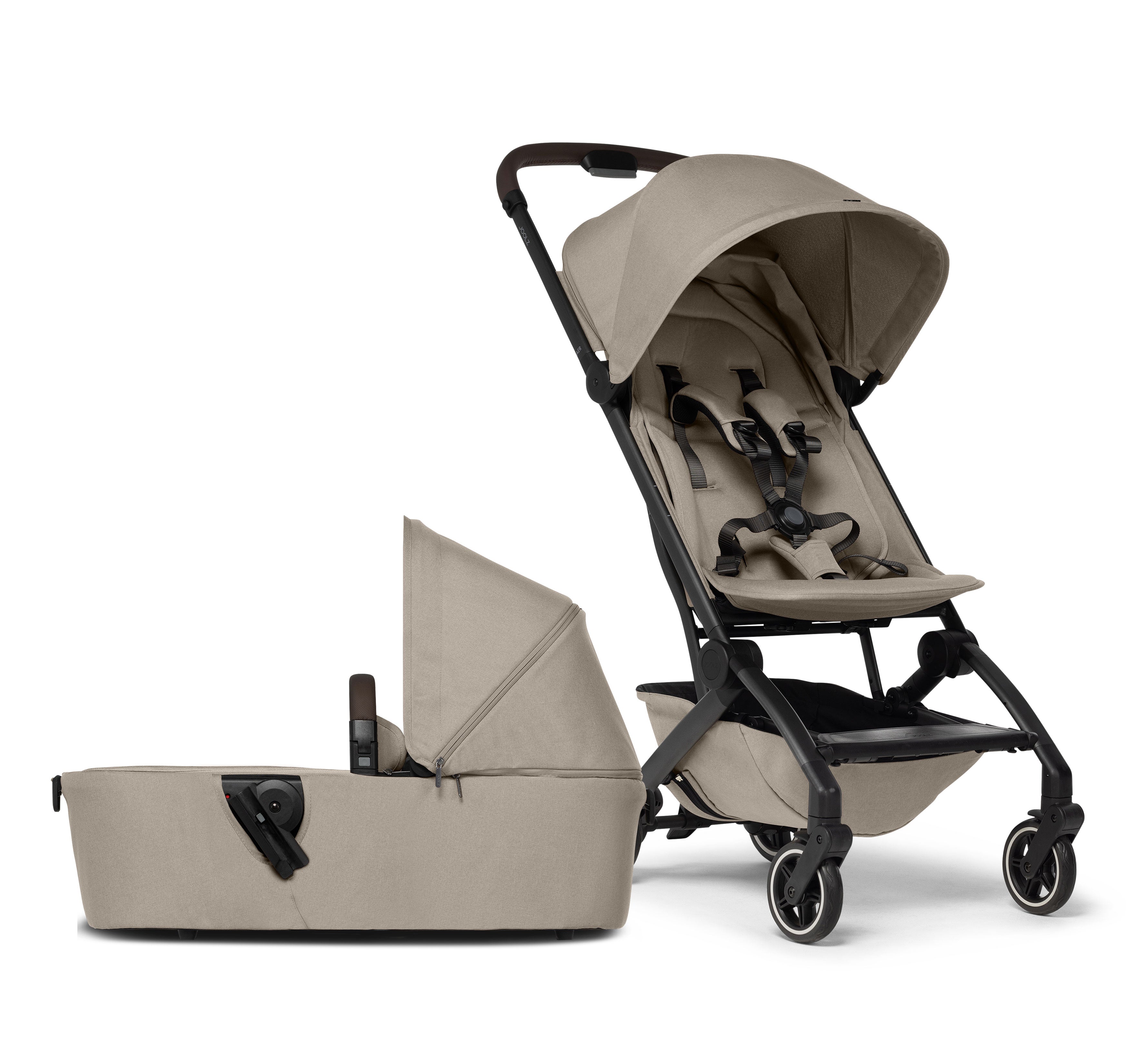 Joolz Aer+ Classic Lightweight Compact Travel Stroller With Bassinet Bundle