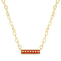 Cameo Collection Enamel Bar Pendant Necklace