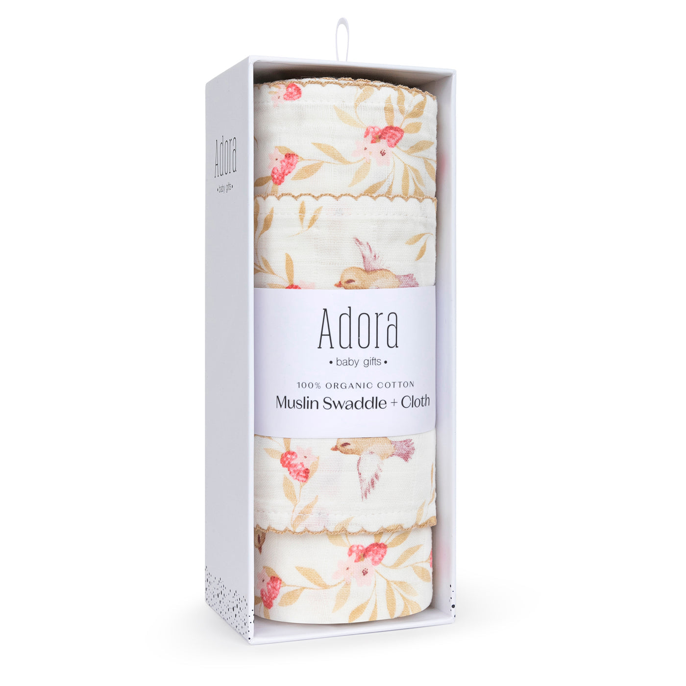 Adora Organic Cotton Muslin Swaddle + Cloth Set