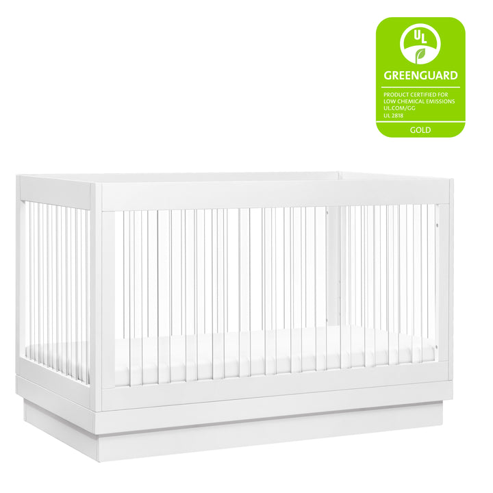 Babyletto Harlow Acrylic 3-in-1 Convertible Crib with Toddler Bed Conversion Kit