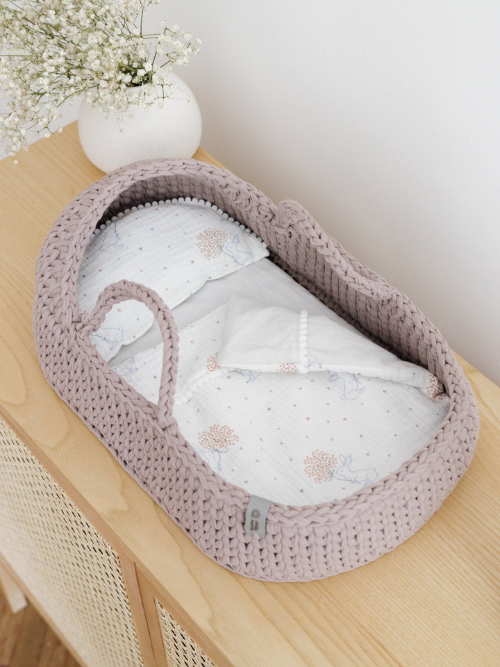 Anzy Home Doll Cradle Round Hood With Stand