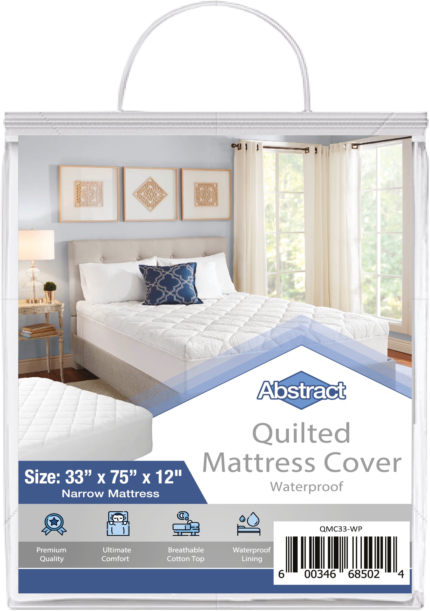 Abstract Luxury Quilted Waterproof Mattress Cover