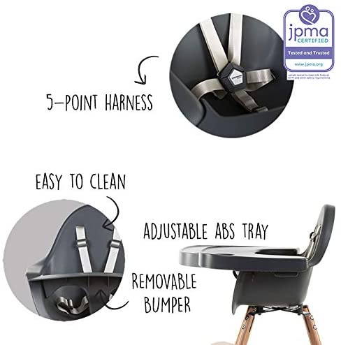 Childhome EVOLU ONE.80° Adjustable & Swivel High Chair