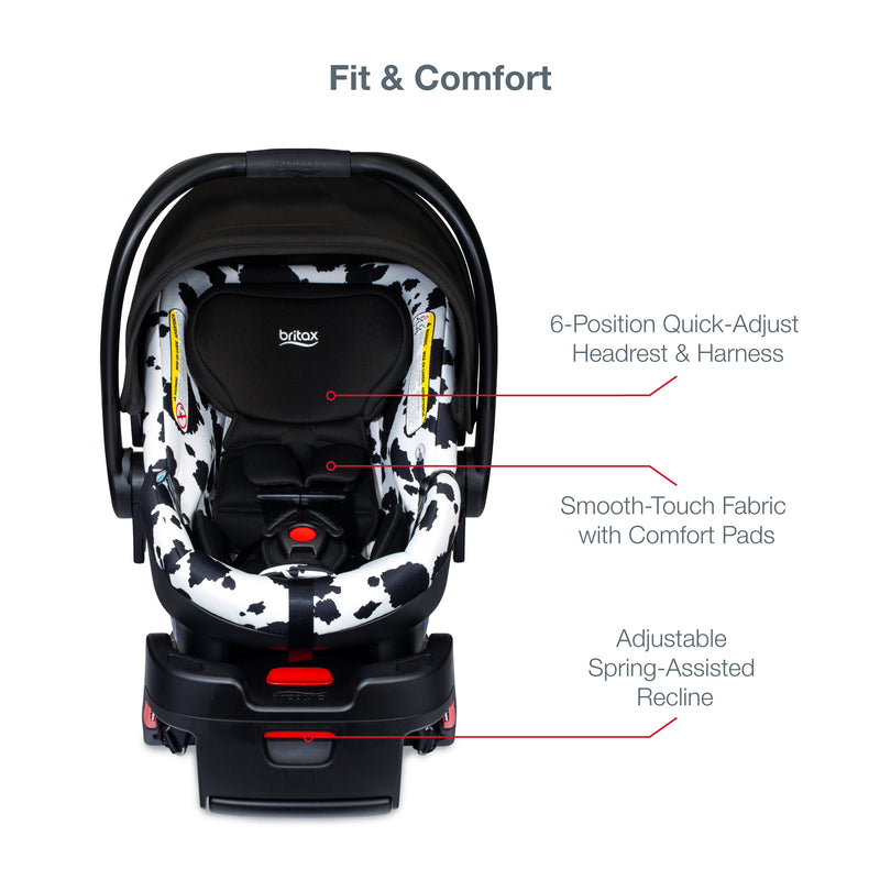 Britax cow print shop infant car seat