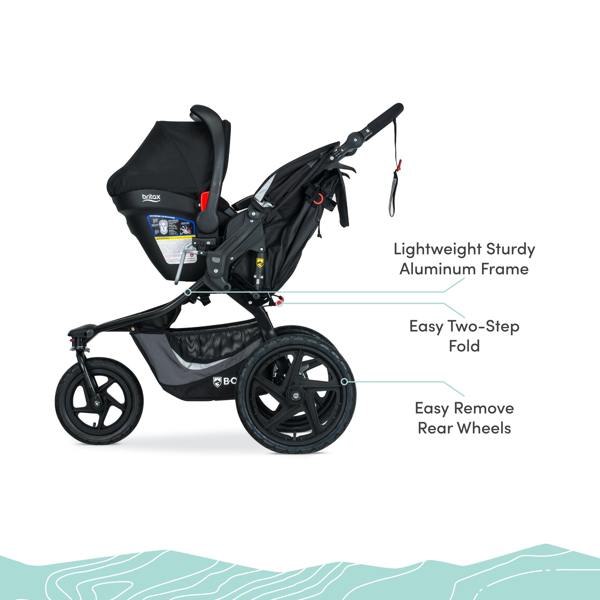 BOB Gear Revolution Flex 3.0 Travel System with B Safe Gen2 Infant Car