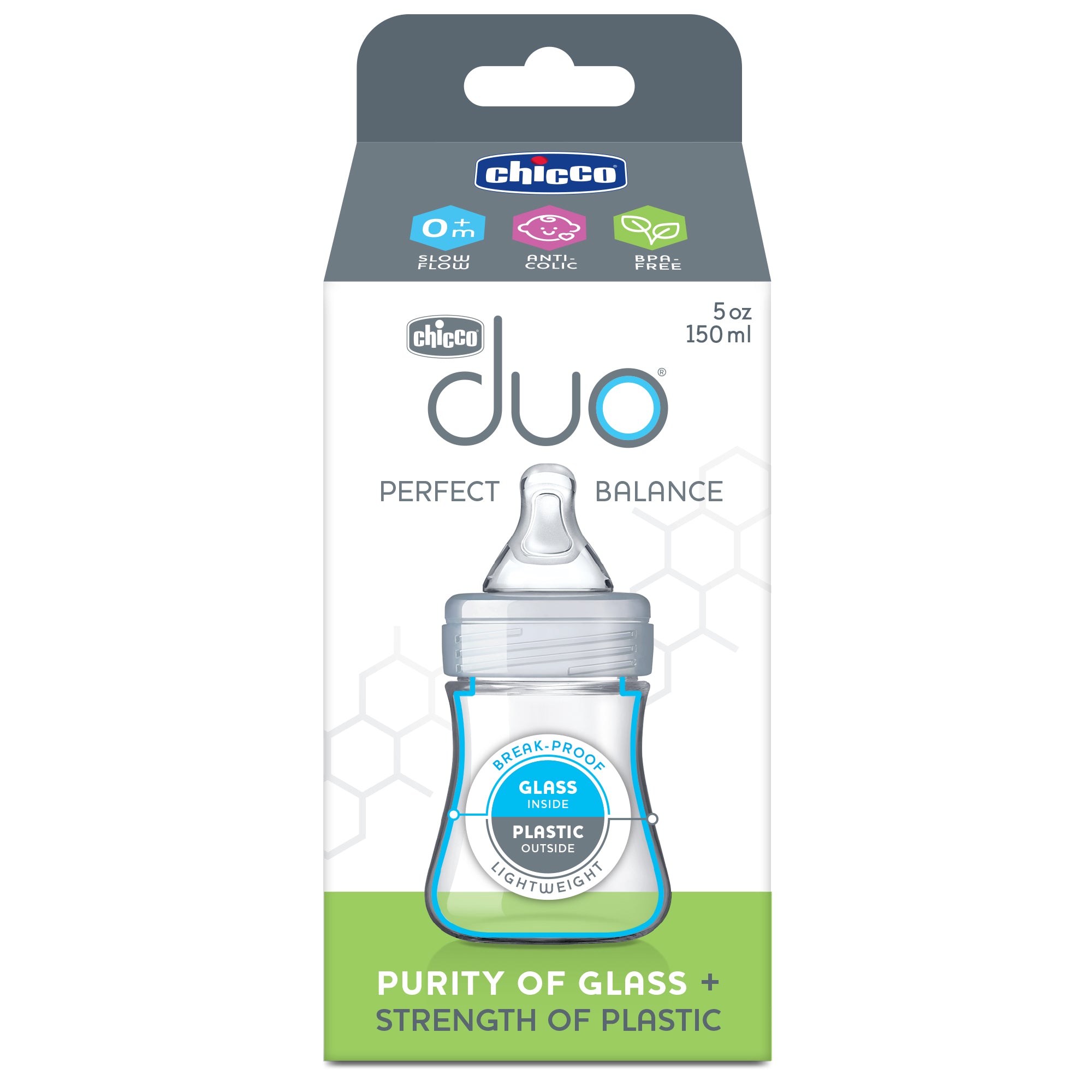 Chicco glass fashion bottles