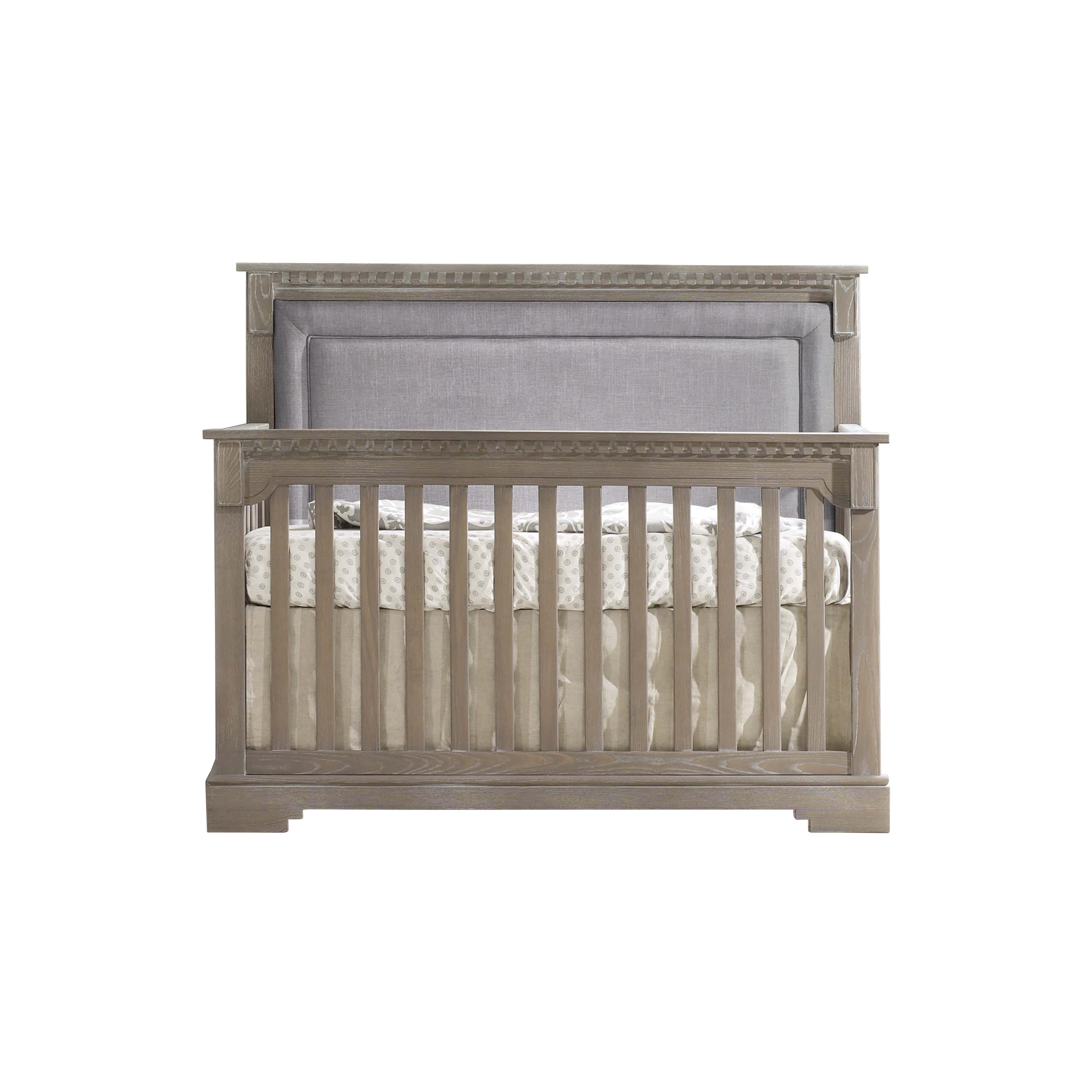 Natart Ithaca 5 in 1 Convertible Crib with Upholstered Panel