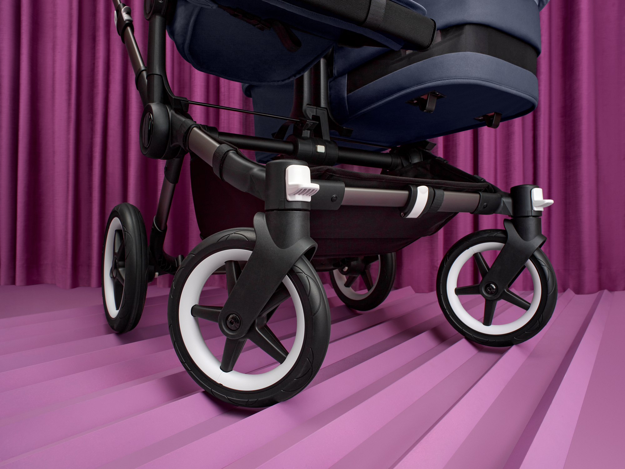 Bugaboo donkey duo pink and blue on sale